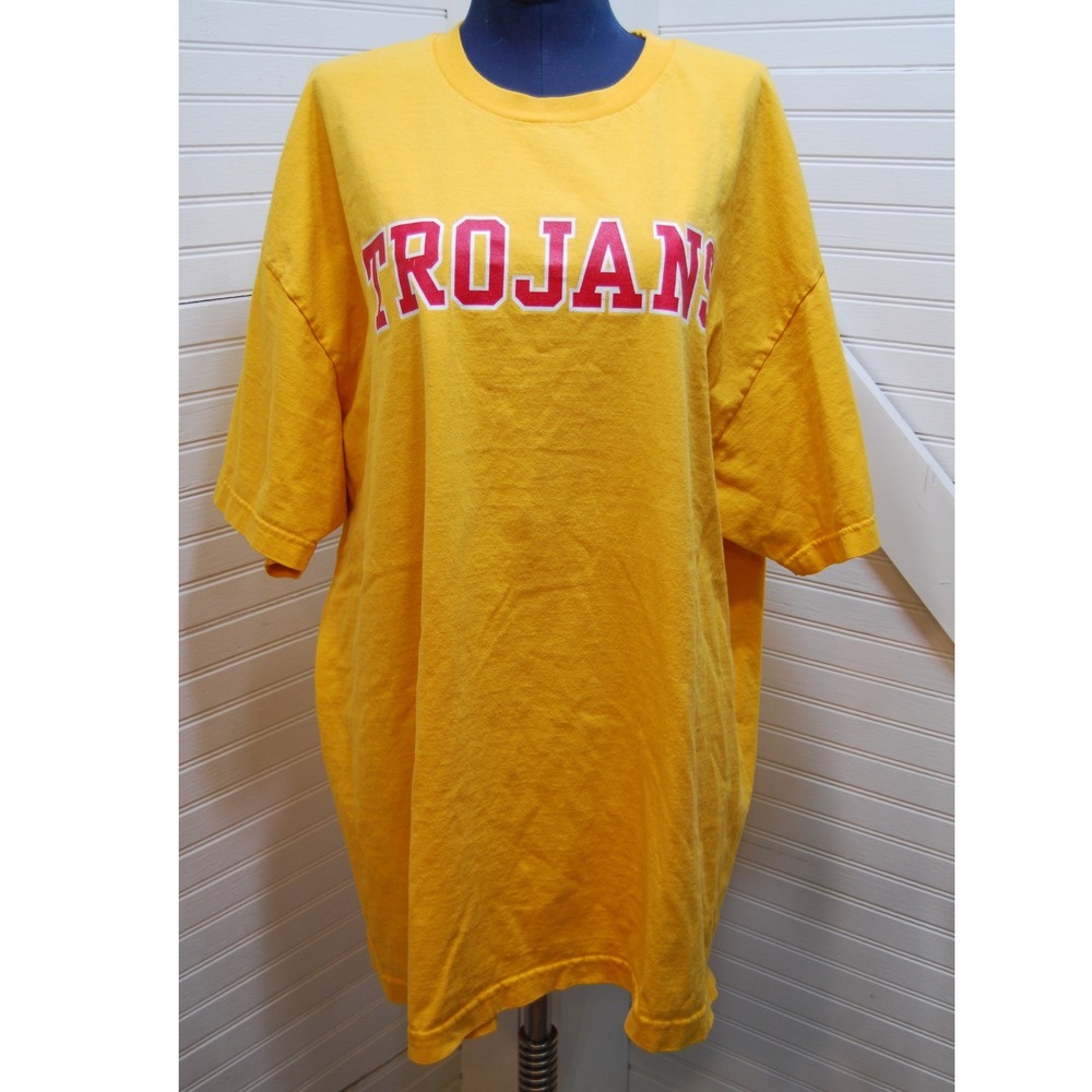 Vintage USC Trojans t-shirt Men's 2XL UNISEX Yellow Alstyle Apparel Y2K RETRO